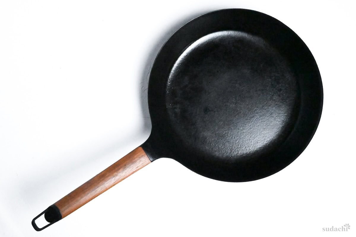 cast iron pan on a white background