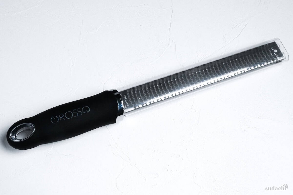 microplane grater on a white background
