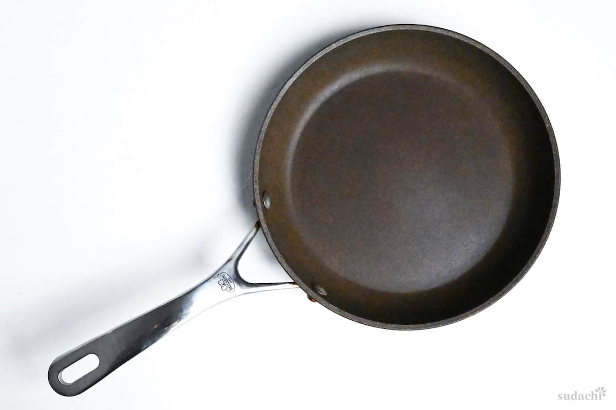 non-stick pan on a white background
