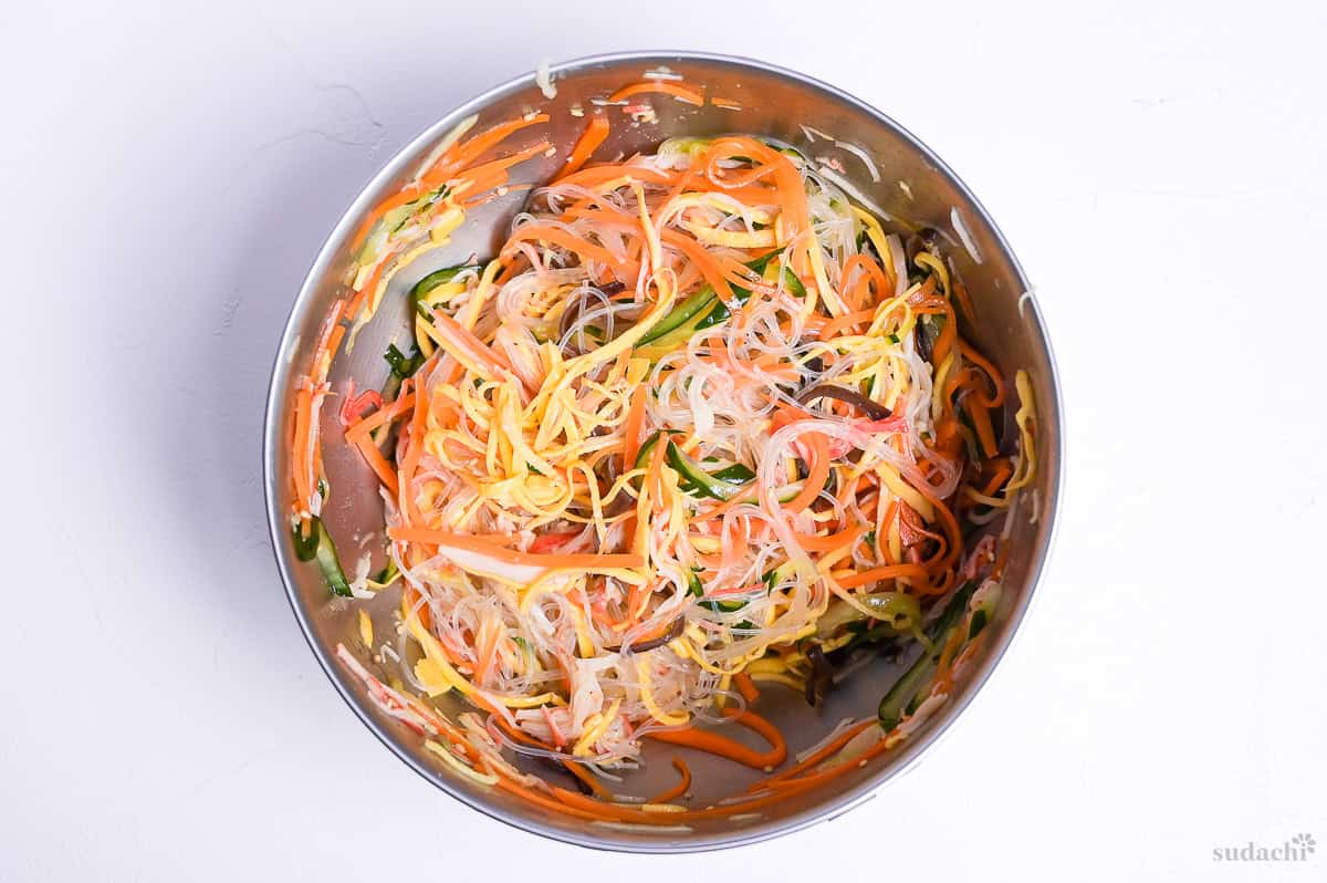 Harusame Salad (Japanese-Style Glass Noodle Salad) | Sudachi