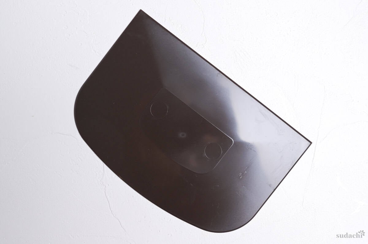 brown plastic bench scraper