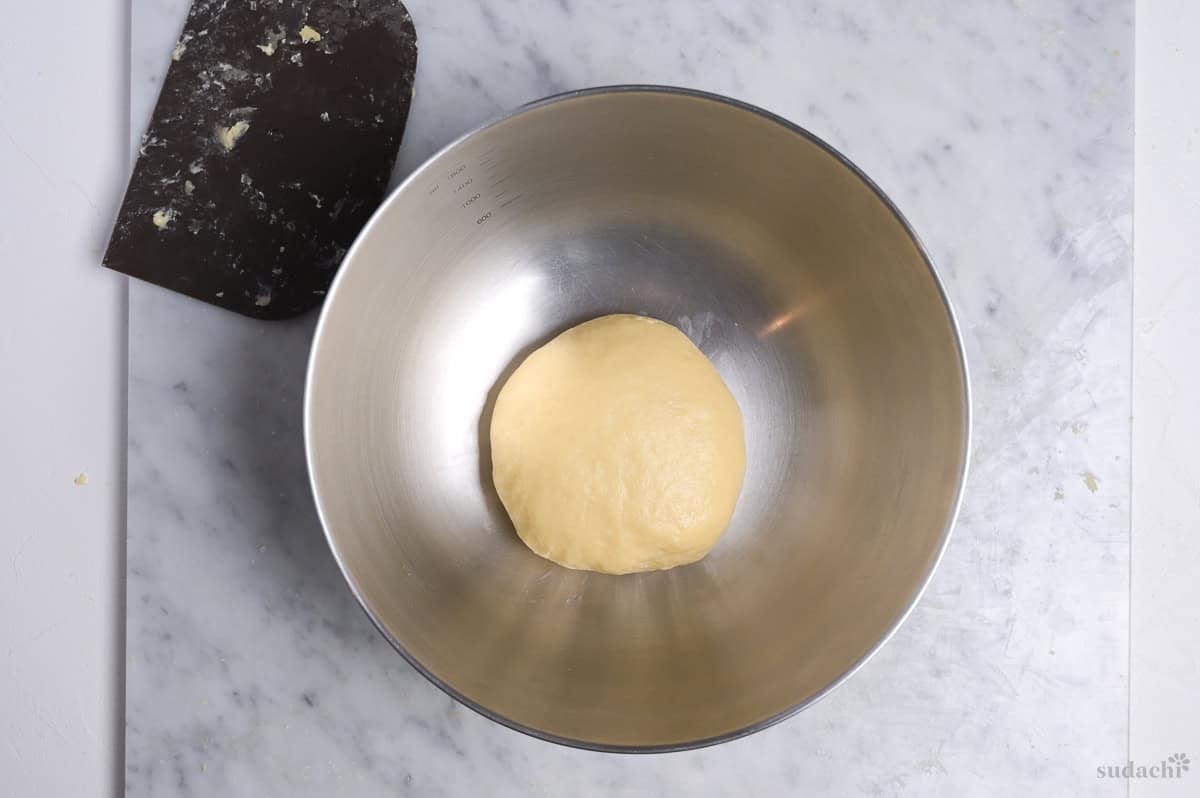 smooth dough in a clean mixing bowl
