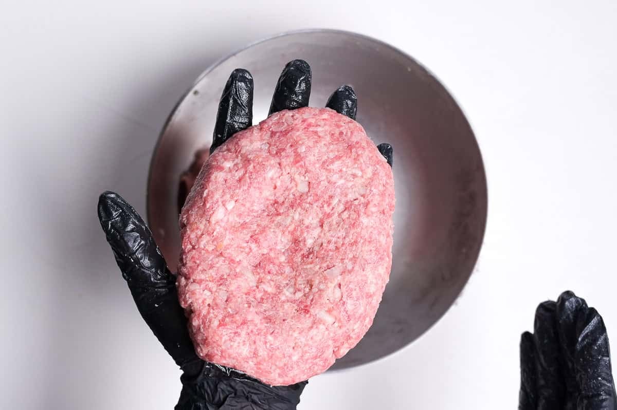 wafu hamburg patty shaped by hand