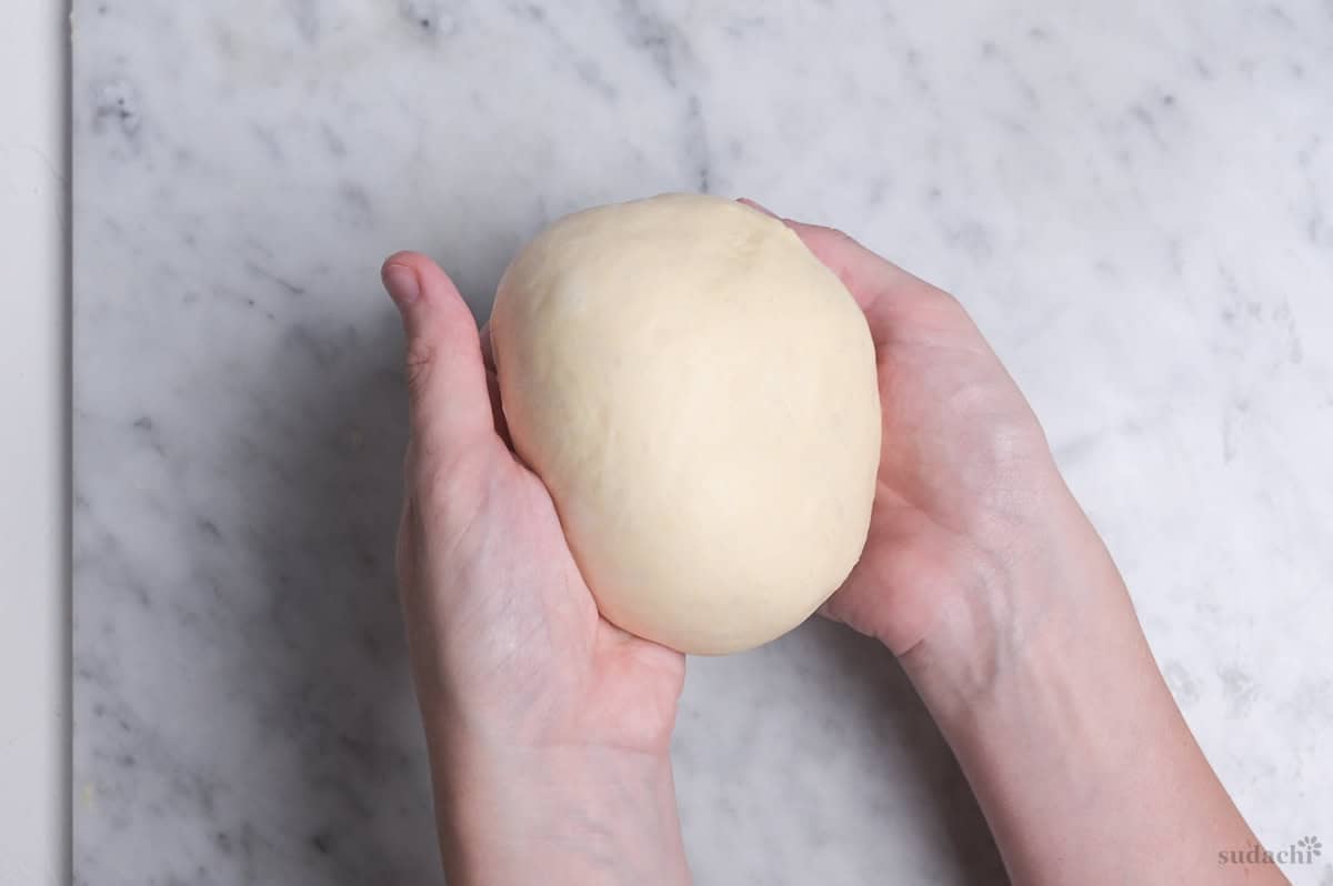 turning dough inside out before second rise
