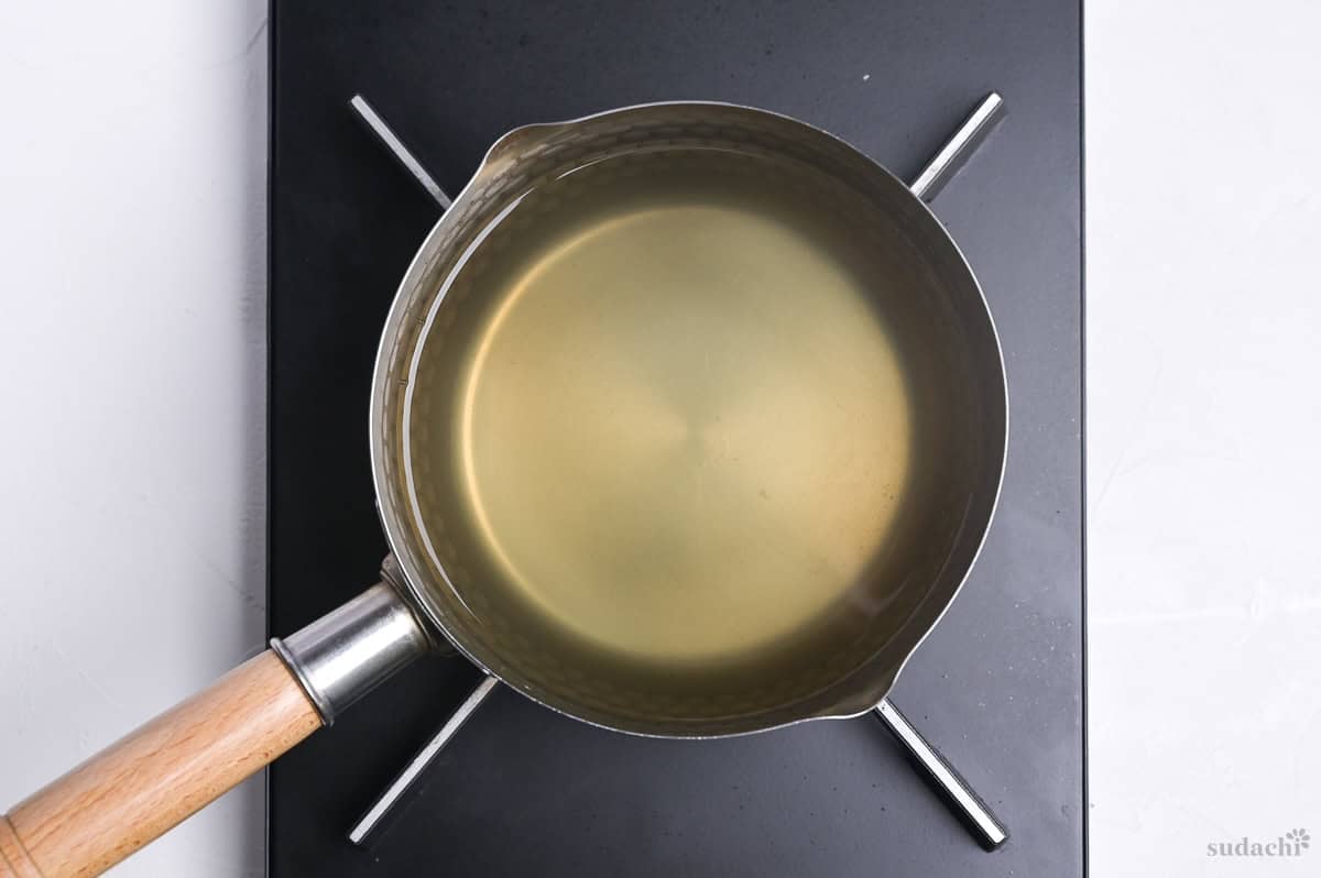 dash broth in a pot on the stove top